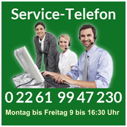 Nutzen Sie unser Service-Telefon. Wir beraten Sie gerne.