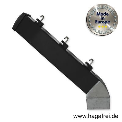 Stacheldrahtaufsetzer schwarz mit Aluminiumwinkel 60/40/300 mm