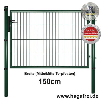 Doppelstab-Tor EASY-B-EASY fvz. + grün 1,5m Breite