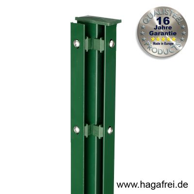 Eckpfosten Schiene für Industriezäune 60 x 40 mm fvz + pulverbeschichtet