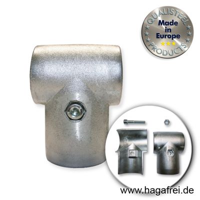 T-Schelle für 60mm Rohre, aus Aluminium