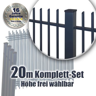 Frontgitter PROTECTION Komplett-Set feuerverzinkt + pulverbeschichtet 20m