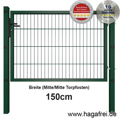 Doppelstab-Tor EASY-B-EASY fvz. + grün 1,5m Breite