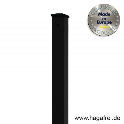 Rechteckpfosten EASY-B-EASY 60 x 40 mm schwarz RAL9005