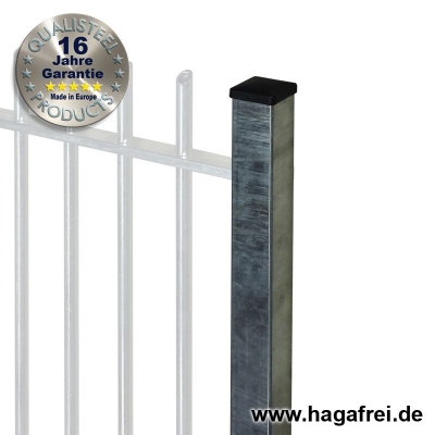 Zaunpfosten PROTECTION feuerverzinkt 60 x 60 mm Anfangs-/Endpfosten