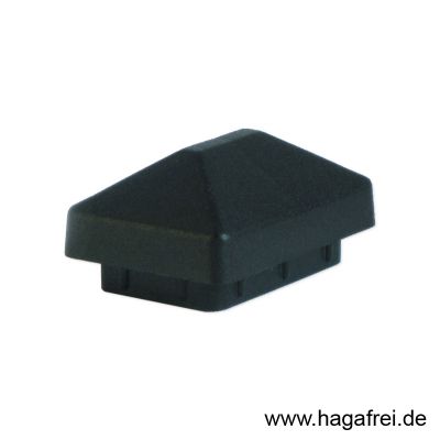 Pfostenkappe für Rechteckpfosten 60 x 40 mm schwarz