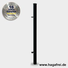 Zaunpfosten OPTIMA feuerverzinkt + schwarz 40 x 40 mm