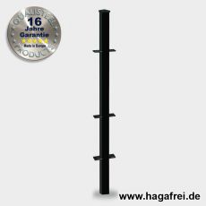 Zaunpfosten DECORA feuerverzinkt + schwarz 40 x 40 mm