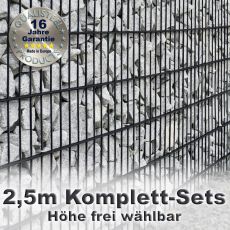 Gabionenzaun-Set 6-5-6 anthrazit 2,5m