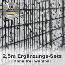 Gabionenzaun-Ergänzungsset 6-5-6 anthrazit 2,5m