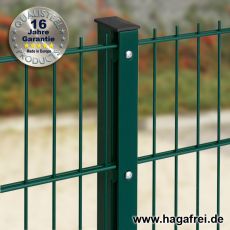 Rechteckpfosten EASY-B-EASY 60 x 40 mm mit Abdeckschiene grün RAL6005