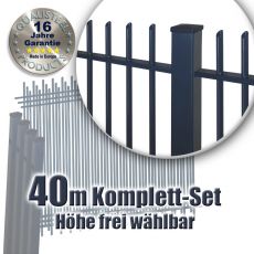 Frontgitter PROTECTION Komplett-Set feuerverzinkt + pulverbeschichtet 40m