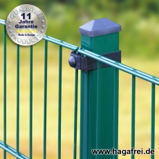 SECURA Doppelstab-Zaunmatte 6-5-6 verzinkt + pulverbeschichtet grün RAL6005