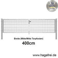 SECURA Doppelstab-Doppeltor 6-5-6 feuerverzinkt 4m Breite